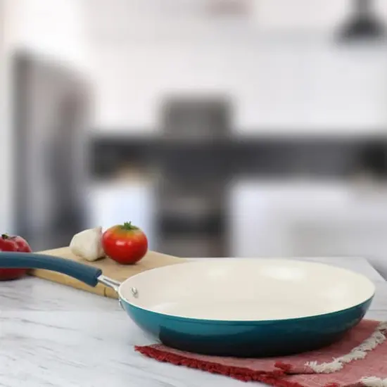 Oster Corbett 12'' Blue Nonstick Aluminum Frying Pan {3}