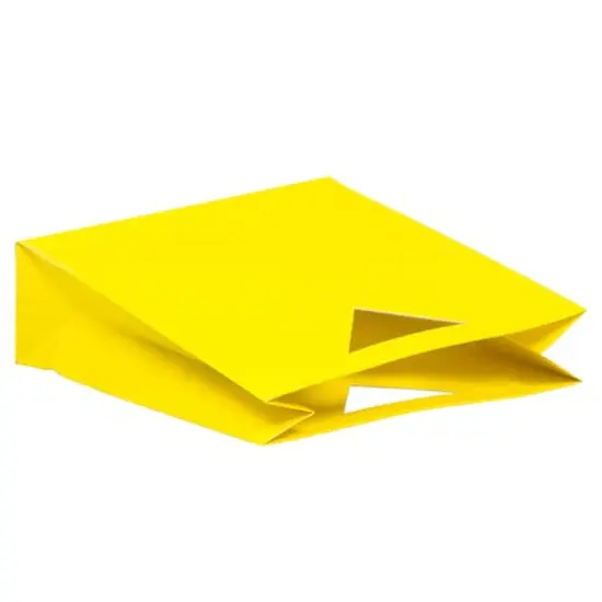 JAM Paper Medium Glossy Gift Bags with Triangle Handle, 3ct. Yellow {5}