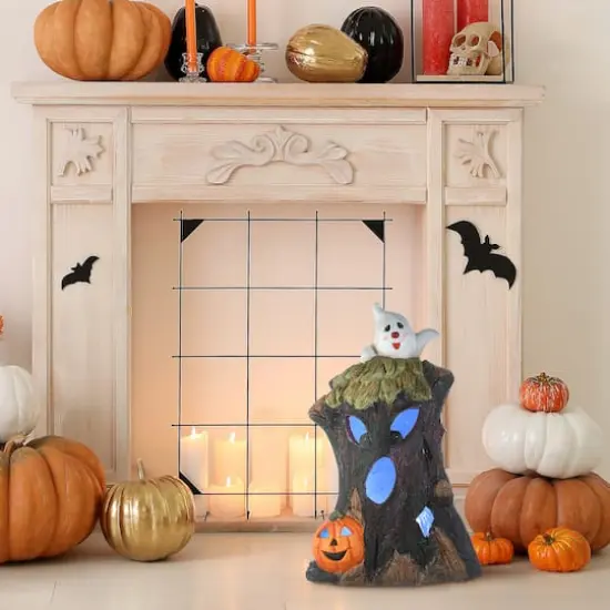 18" LED Haunted Tree Trunk {3}