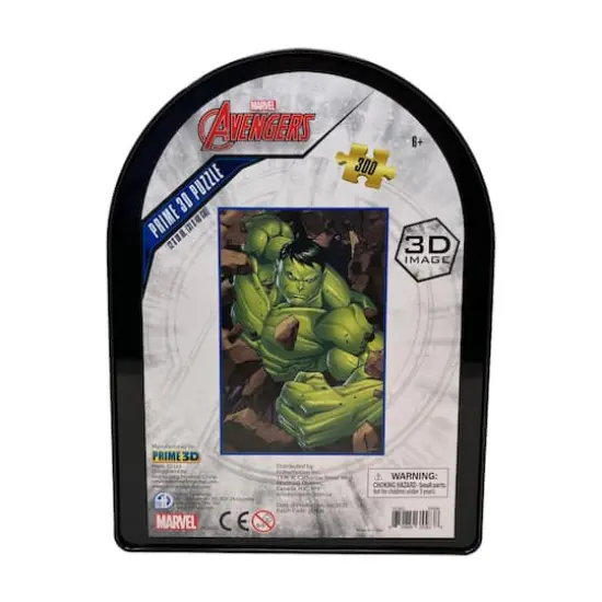 Marvel Avengers - The Incredible Hulk 3D Lenticular Jigsaw Puzzle in a Collectible Shaped Tin: 300 Pcs {5}