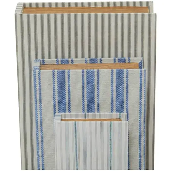 Striped Canvas Faux Book Box Set {5}