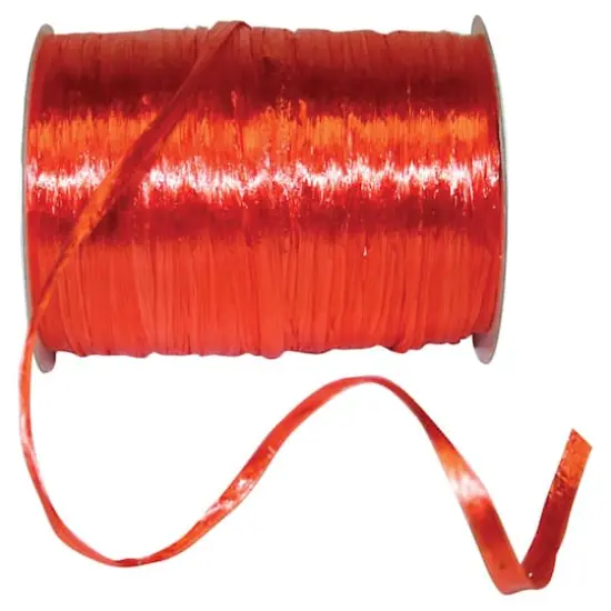 JAM Paper 1/4" Raffia Pearl Ribbon Orange {1}