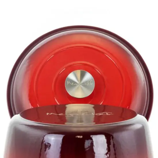 MegaChef 5qt. Red Enameled Cast Iron Casserole {8}