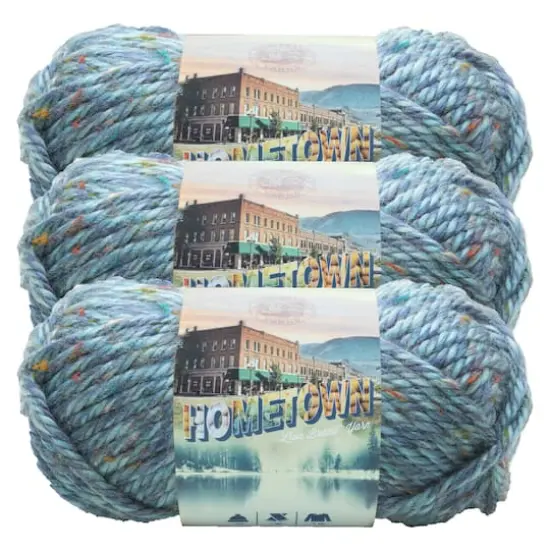 3 Pack Lion Brand&reg; Hometown Variegates Yarn Key Largo Tweed {1}