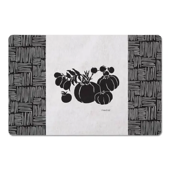 Block Print Tomatoes 27" x 18" Floor Mat {1}