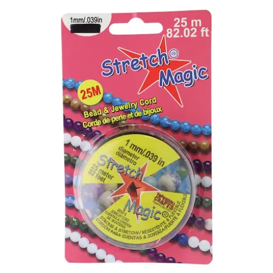 Stretch Magic&reg; 1mm Black Bead & Jewelry Cord, 25m {3}