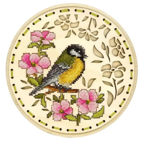 MP Studia Welcoming Spring Cross Stitch On Wood Kit {1}