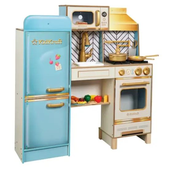 KidKraft Retro Cool Vintage Wooden Play Kitchen Set {1}