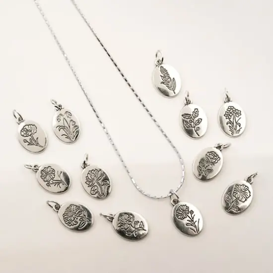 Crystal Lane DIY Silver Birth Flower Charms, 12ct. {4}