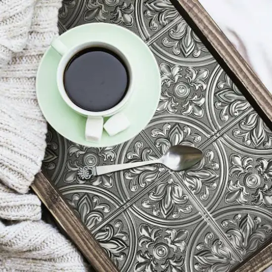 RoomMates Silver Tin Peel & Stick Tile Backsplash StickTiles&reg; {3}