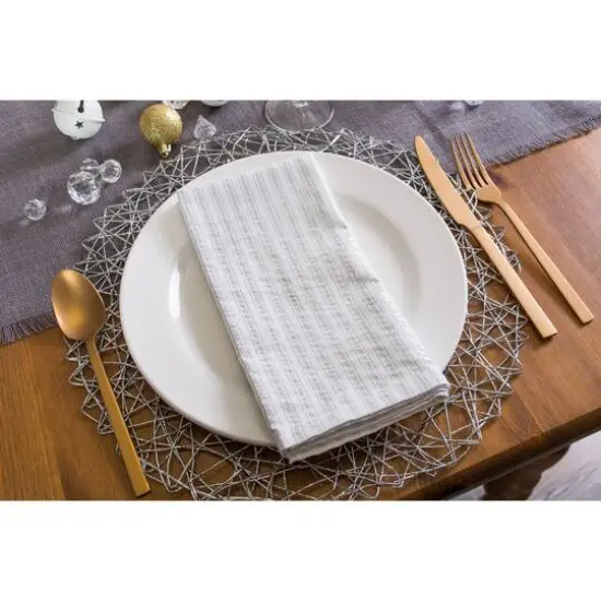 DII&reg; Silver Stripe Napkins, 6ct. {6}