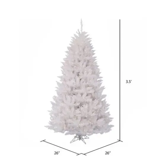 3.5ft. Unlit Sparkle White Spruce Artificial Christmas Tree {5}