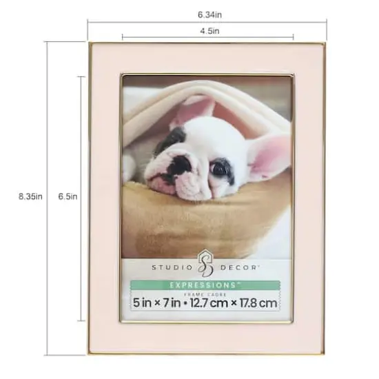 Expressions&trade; 5" x 7" Gold Trim Tabletop Frame by Studio D&eacute;cor&reg; Pink {7}