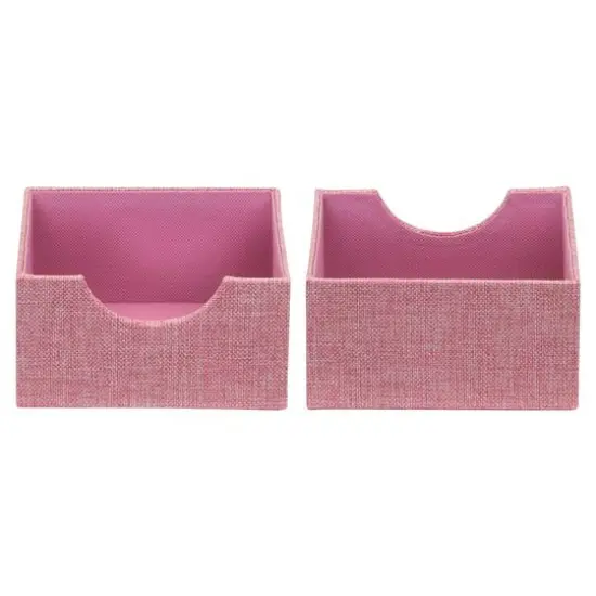 Household Essentials Square Drawer Organizers, 2ct. Pink {7}
