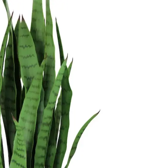 3ft. Potted Two-Tone Green Artificial Snake Plant {4}