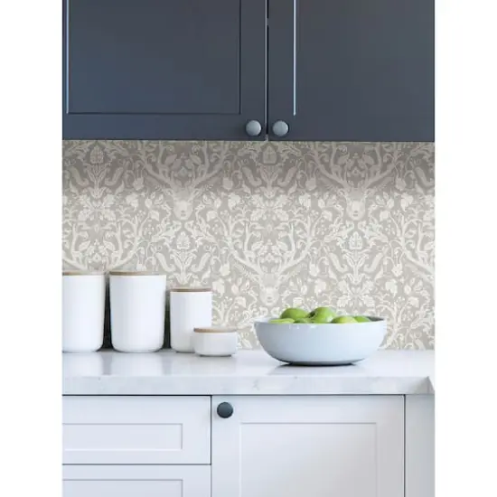 NuWallpaper Taupe Escape To The Forest Peel & Stick Wallpaper {5}