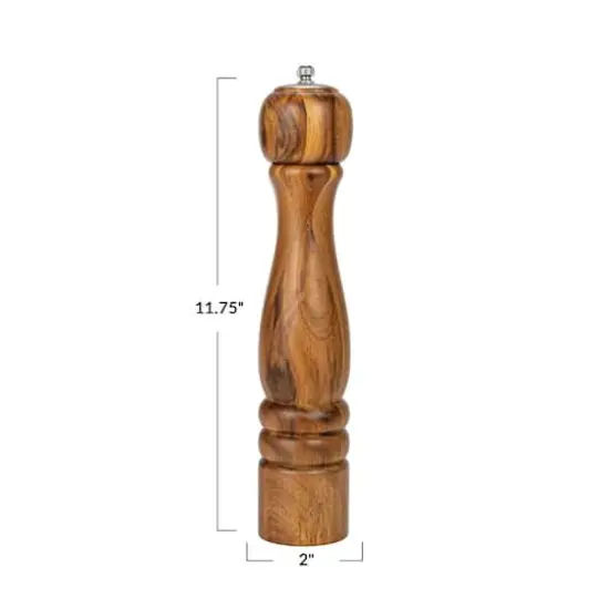 Hello Honey&reg; 11.5" Natural Acacia Wood Salt & Pepper Mill {4}