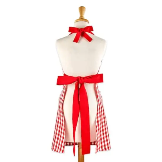 DII&reg; Gingham Print Apron Red and White {6}