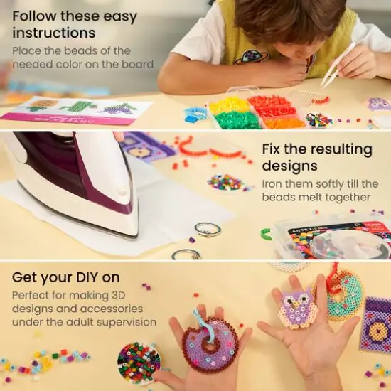 Arteza® Kids Basic Theme Assorted Crafts Heat Fuse Bead Kit {6}