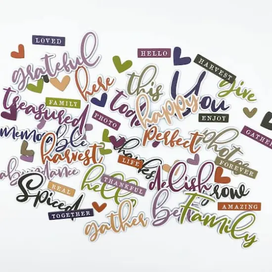 49 And Market ARToptions Plum Grove Chipboard Word Set {5}