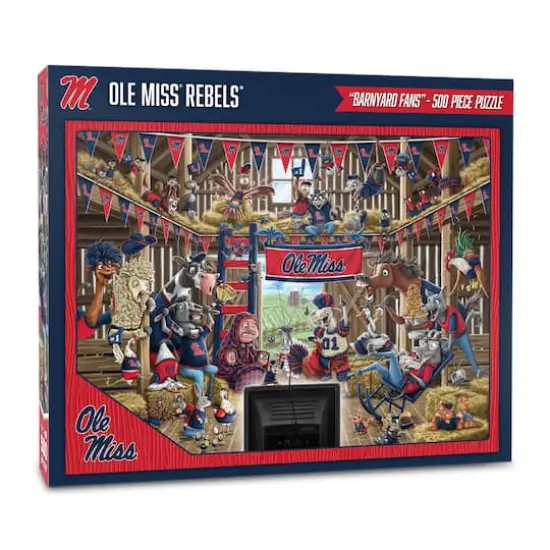 College Barnyard Fans 500 Piece Puzzle Mississippi Rebels {1}