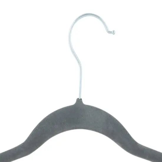 Simplify Children's Gray Velvet Hangers, 6ct. {8}