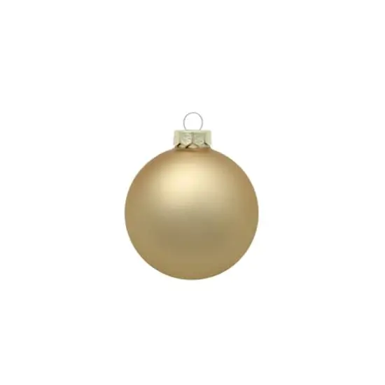 Whitehurst 12ct. 2.75" Matte Glass Ball Ornaments Gold Matte {1}