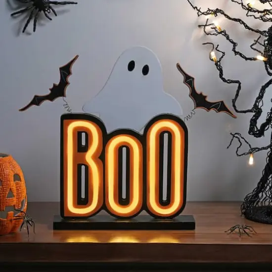 12.5" Boo Ghost LED Neon Tabletop Sign by Ashland&reg; {3}