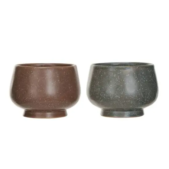 Hello Honey&reg; 3" Brown & Gray Stoneware Bowl Set {3}