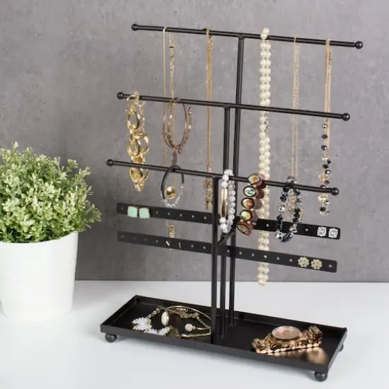 DII&reg; 3-Tier Jewelry Organizer Bronze {4}