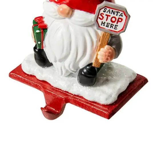 Glitzhome&reg; 7" Gnomes Stocking Holder Set {9}