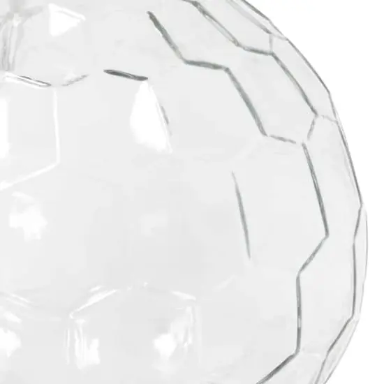 Lalia Home 18" Clear Honeycomb Glass Table Lamp with White Shade {8}