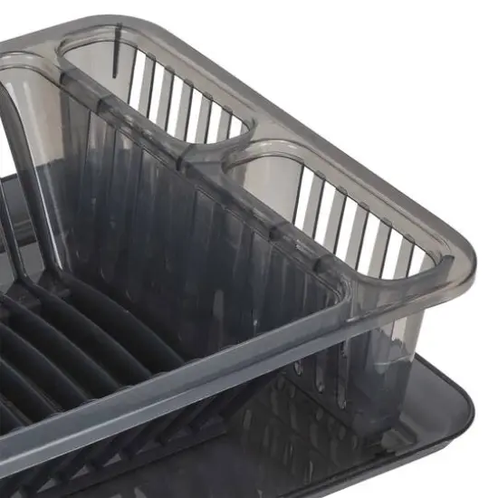 Kitchen Details Smoke Gray Large Dish Rack with Tray {6}