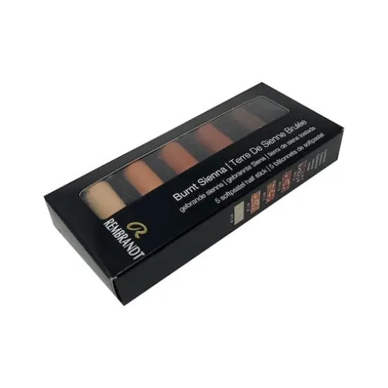 Rembrandt 5 Color Burnt Sienna Half Stick Soft Pastel Set {4}
