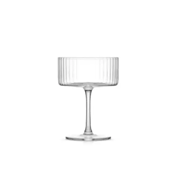 JoyJolt® 10oz. Elle Fluted Cylinder Martini Coupe Glasses, 2ct. {4}