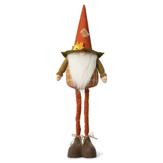 Glitzhome&reg; Telescoped Fabric Fall Gnome Standing D&eacute;cor {10}