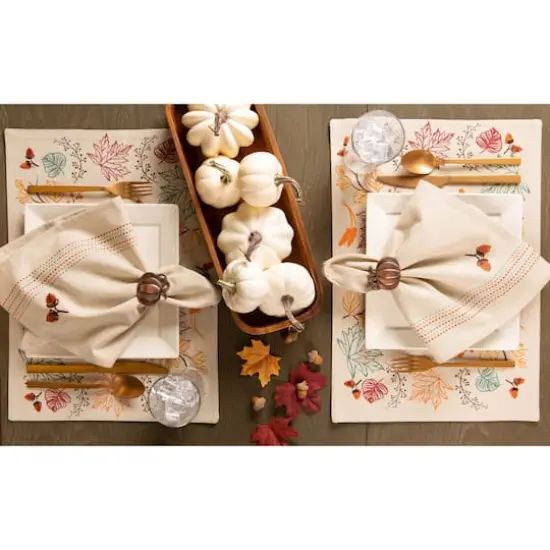 DII&reg; Harvest Pumpkin Napkin Ring Set, 6ct. {3}