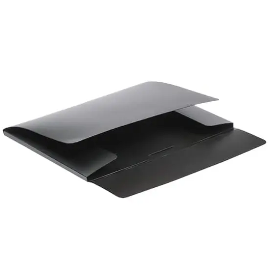 JAM Paper Black 11" x 15" Elastic Closure Plastic Portfolio {5}