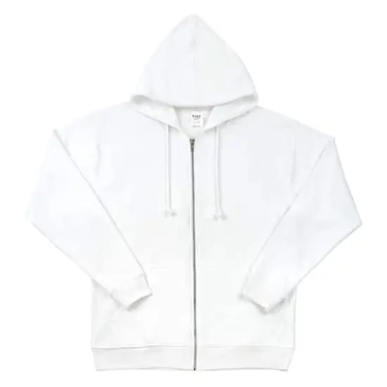 Unisex Adult Full Zip Hooded Sweatshirt by Make Market&reg; White {1}