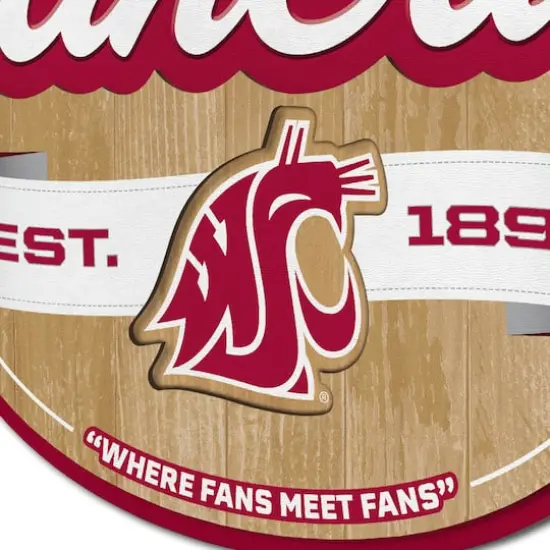 NCAA Fan Cave Sign Washington State Cougars {6}