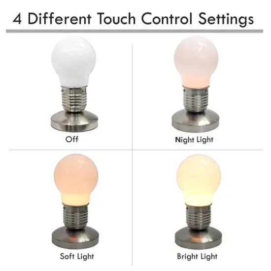 Simple Designs Edison Style Idea Bulb Mini Touch Desk Lamp {8}