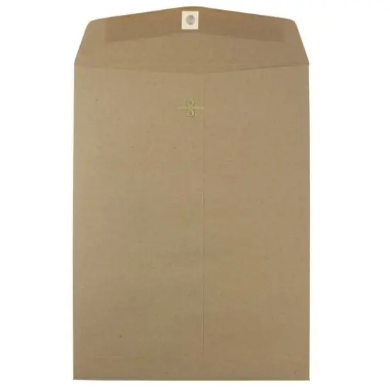 JAM Paper 9" x 12" Brown Kraft Envelopes with Clasp {1}
