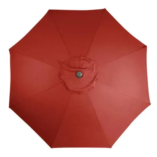 9ft. Outdoor Patio Market Umbrella with Hand Crank & Tilt Terracotta/Brown {5}