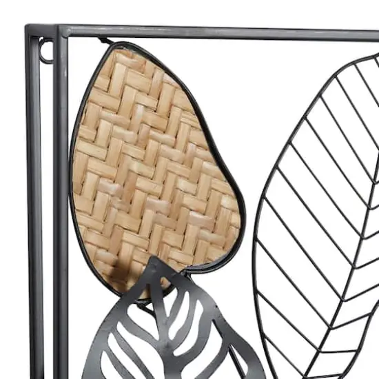 Black Contemporary Floral Metal Wall D&eacute;cor Set {4}