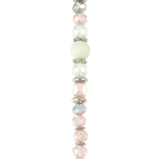 Pink & White Glass Round Beads Mix by Bead Landing&trade; {1}
