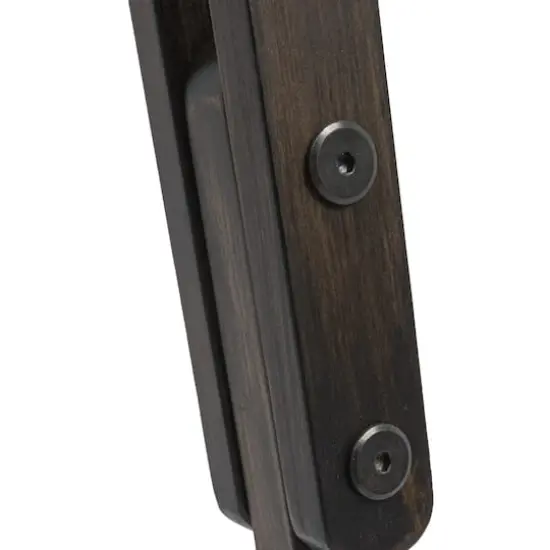 Hello Honey&reg; 5ft. Mid-Century Modern Wood Floor Lamp with Burlap Drum Shade {10}