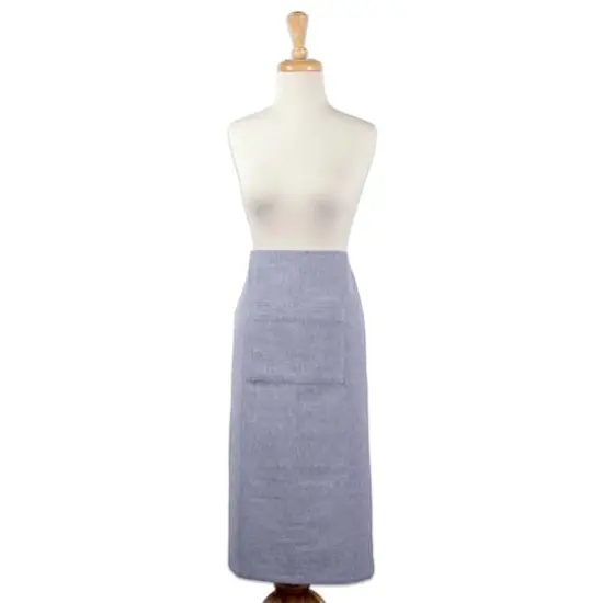 DII&reg; Solid Chambray Bistro Apron Blue {5}