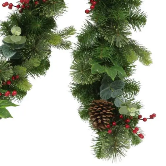 9ft. Pinecones & Red Berries Garland {3}