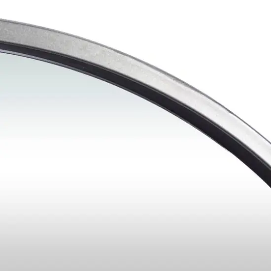 30" Silver Contemporary Metal Wall Mirror {4}