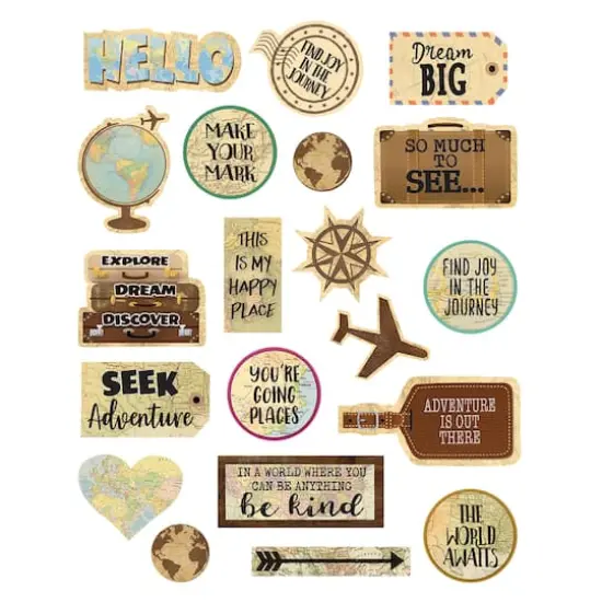 Teacher Created Resources Travel the Map Stickers, 12 Packs of 120 {3}